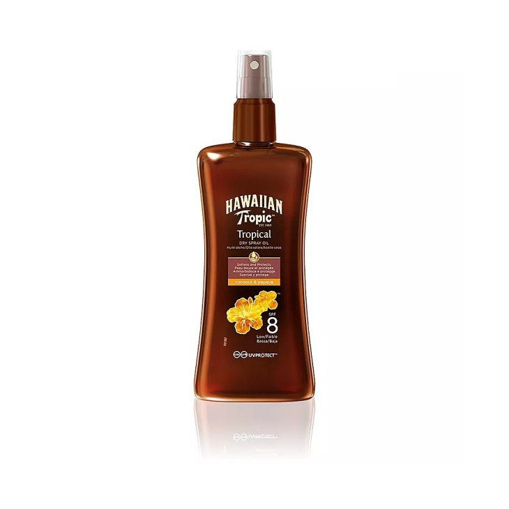 Tropical Coconut and Papaya Dry Oil spray SPF8, Hawaiian Tropic