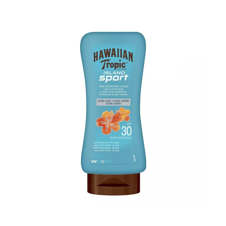 HAWAIIAN TROPIC,ISLAND SPORT ULTRA-LIGHT SUN LOTION SPF30